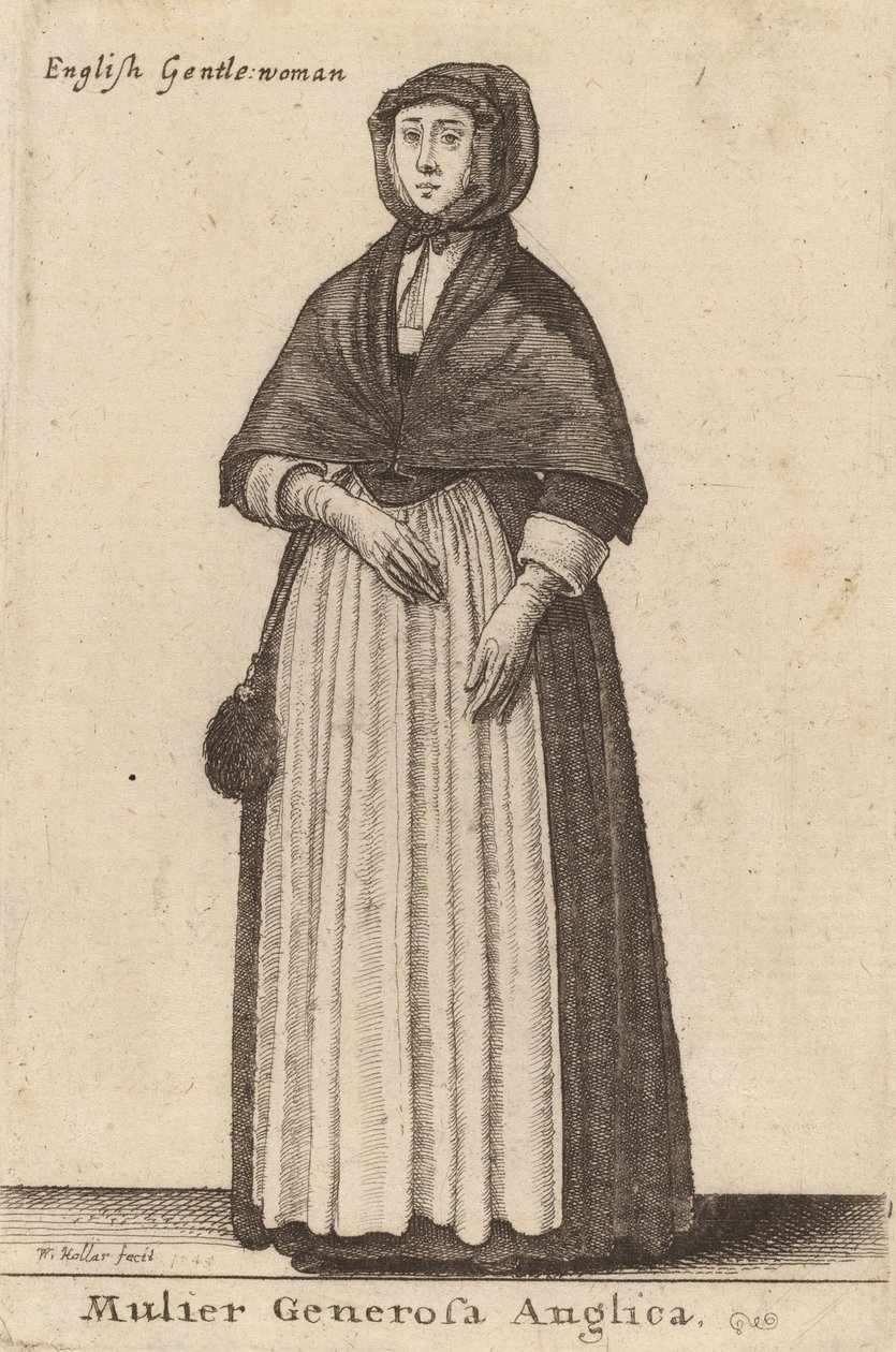 En generös engelsk kvinna, 1643. av Wenceslaus Hollar