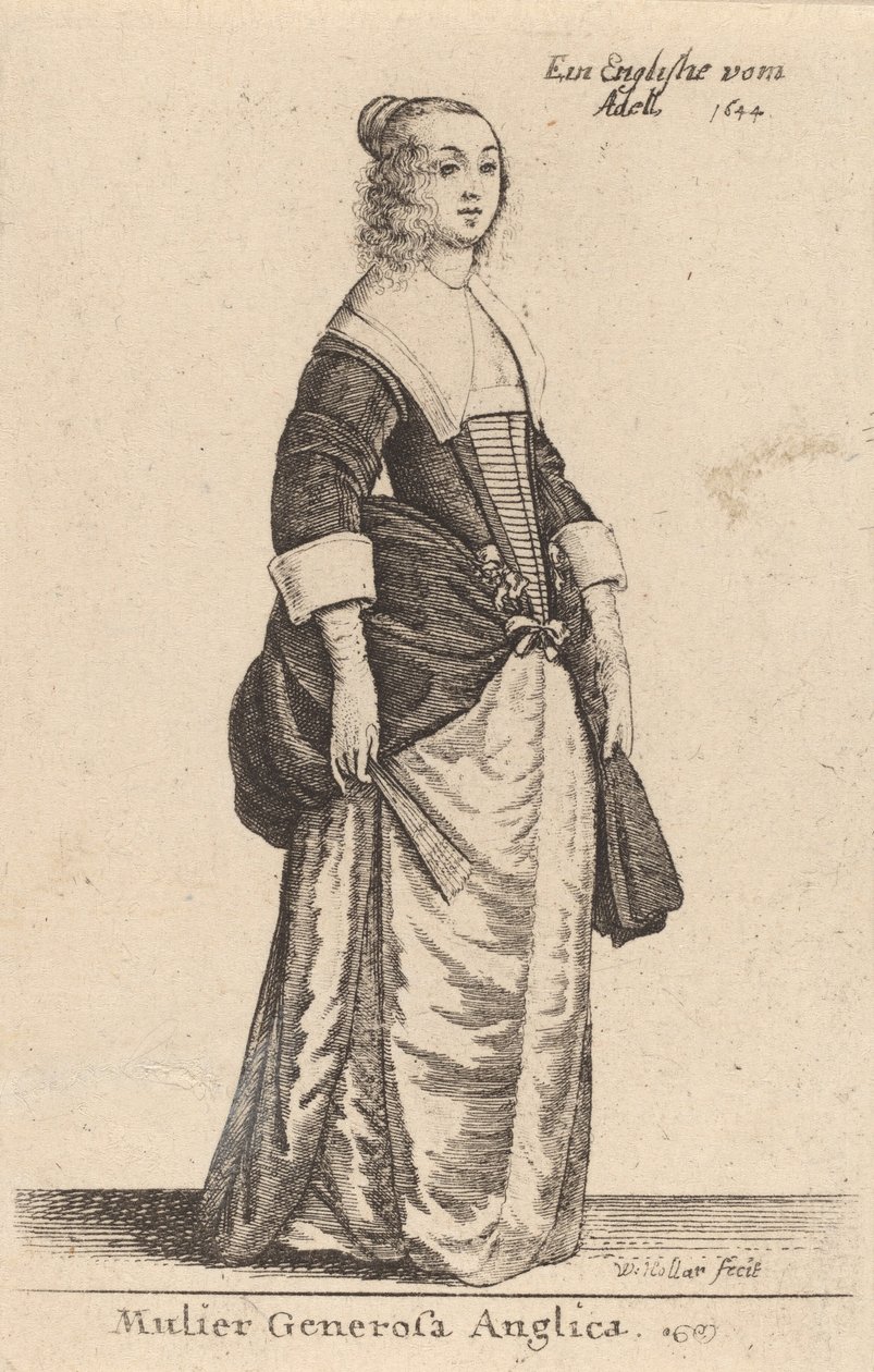 En generös engelsk kvinna, 1644. av Wenceslaus Hollar