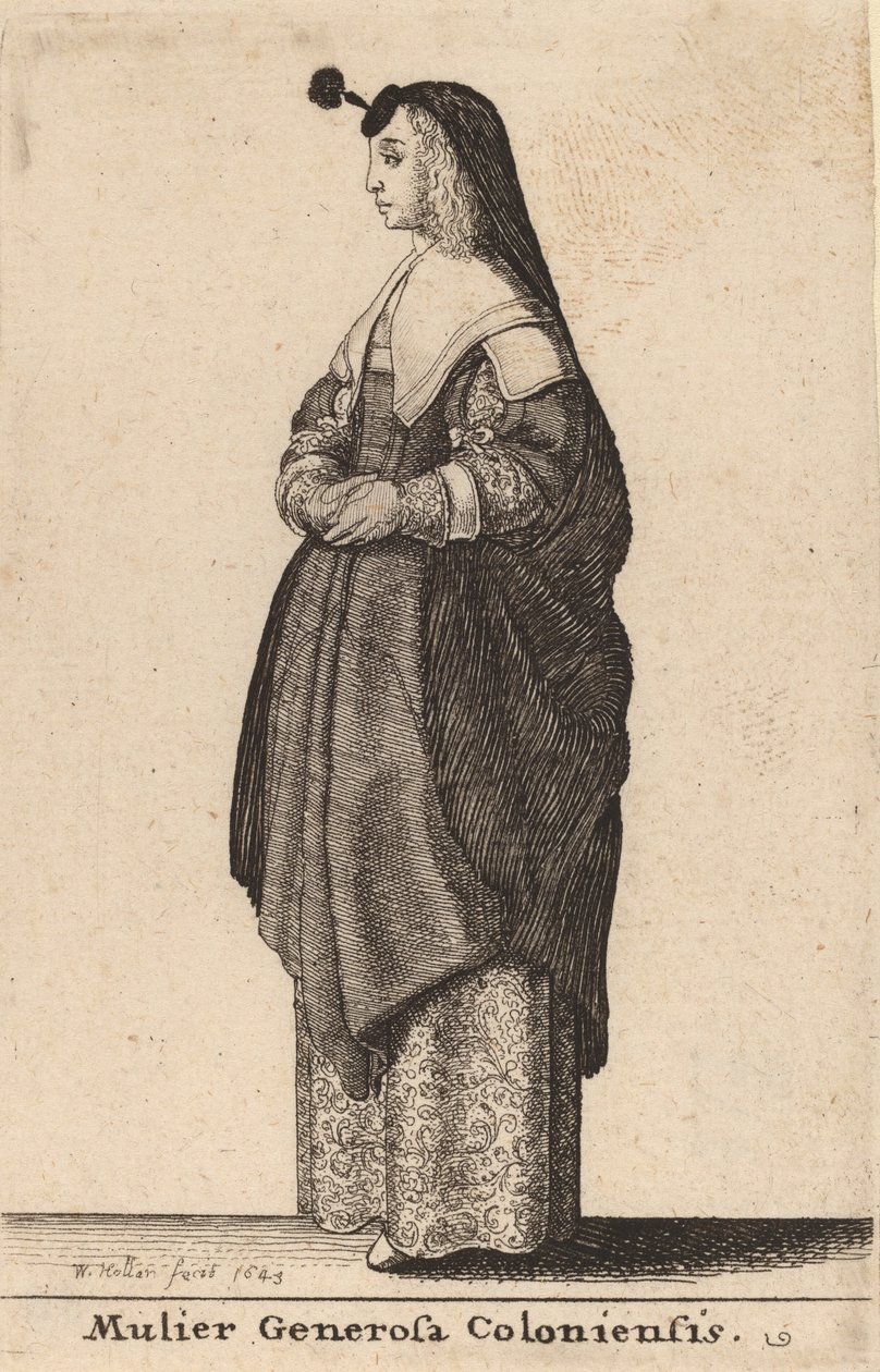 Den generösa kvinnan i Köln, 1643. av Wenceslaus Hollar