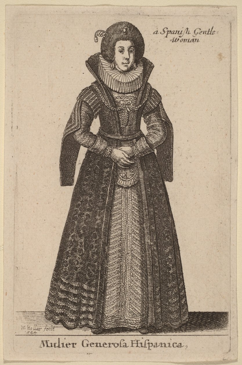 Spansk dam av Wenceslaus Hollar