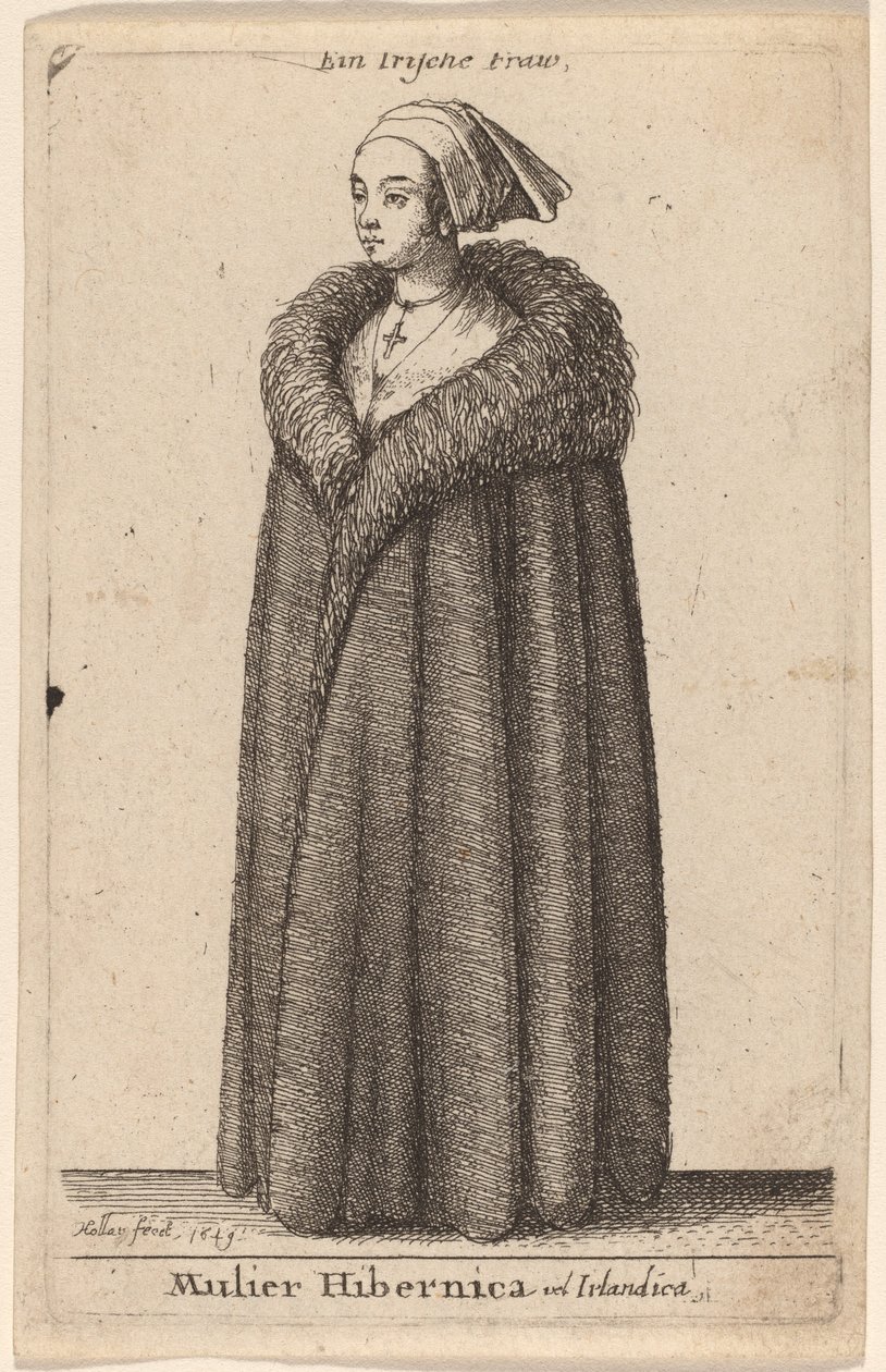 En irländsk kvinna av Wenceslaus Hollar