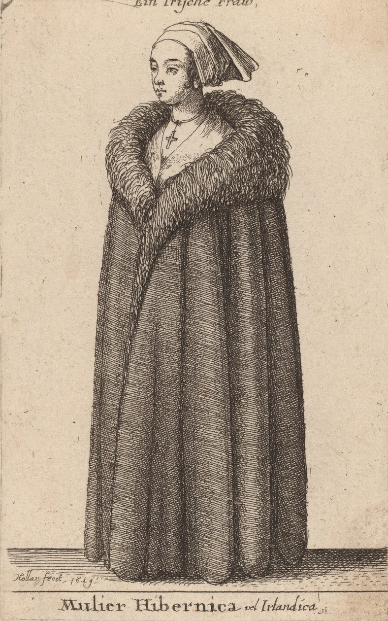 En irländsk eller irländsk kvinna, 1649. av Wenceslaus Hollar