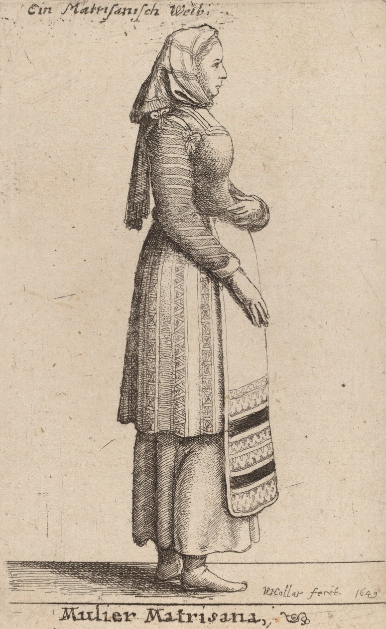 Matrisana kvinna, 1649. av Wenceslaus Hollar