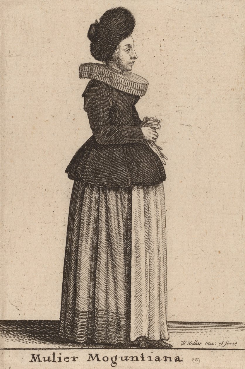 En kvinna från Mainz. av Wenceslaus Hollar