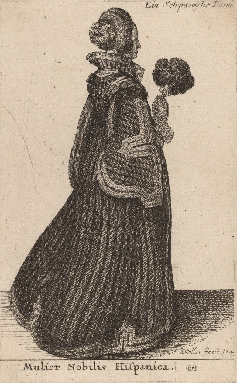 En spansk adelsdam, troligen 1649. av Wenceslaus Hollar