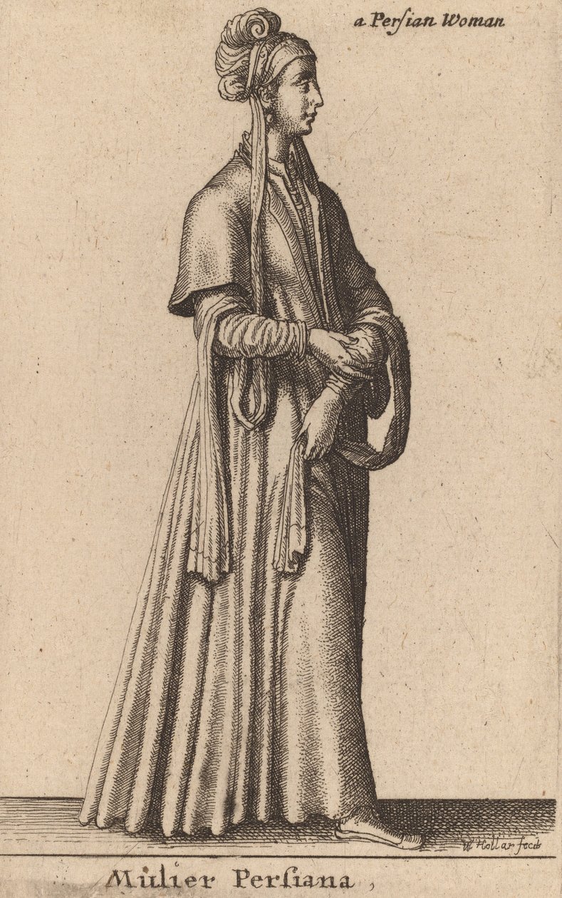 En persisk kvinna. av Wenceslaus Hollar