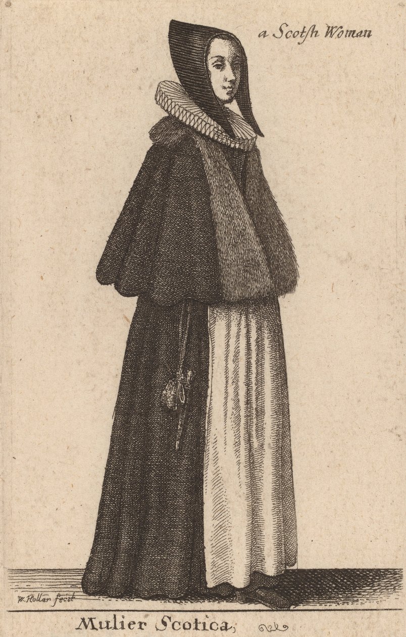 En skotsk kvinna. av Wenceslaus Hollar