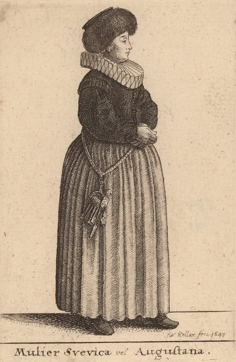 En Svevica eller Augustana kvinna, 1643. av Wenceslaus Hollar