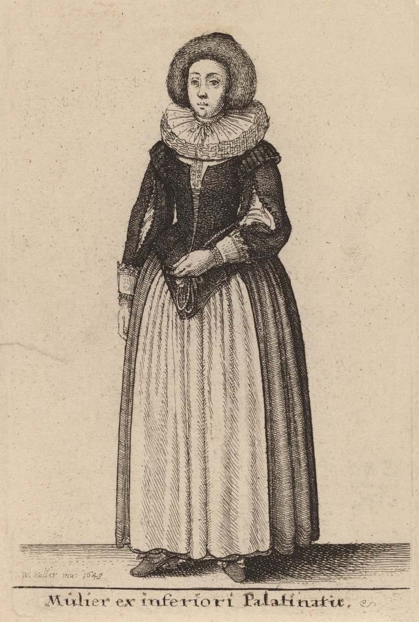 En kvinna från det underlägsna Palainatus, 1643. av Wenceslaus Hollar