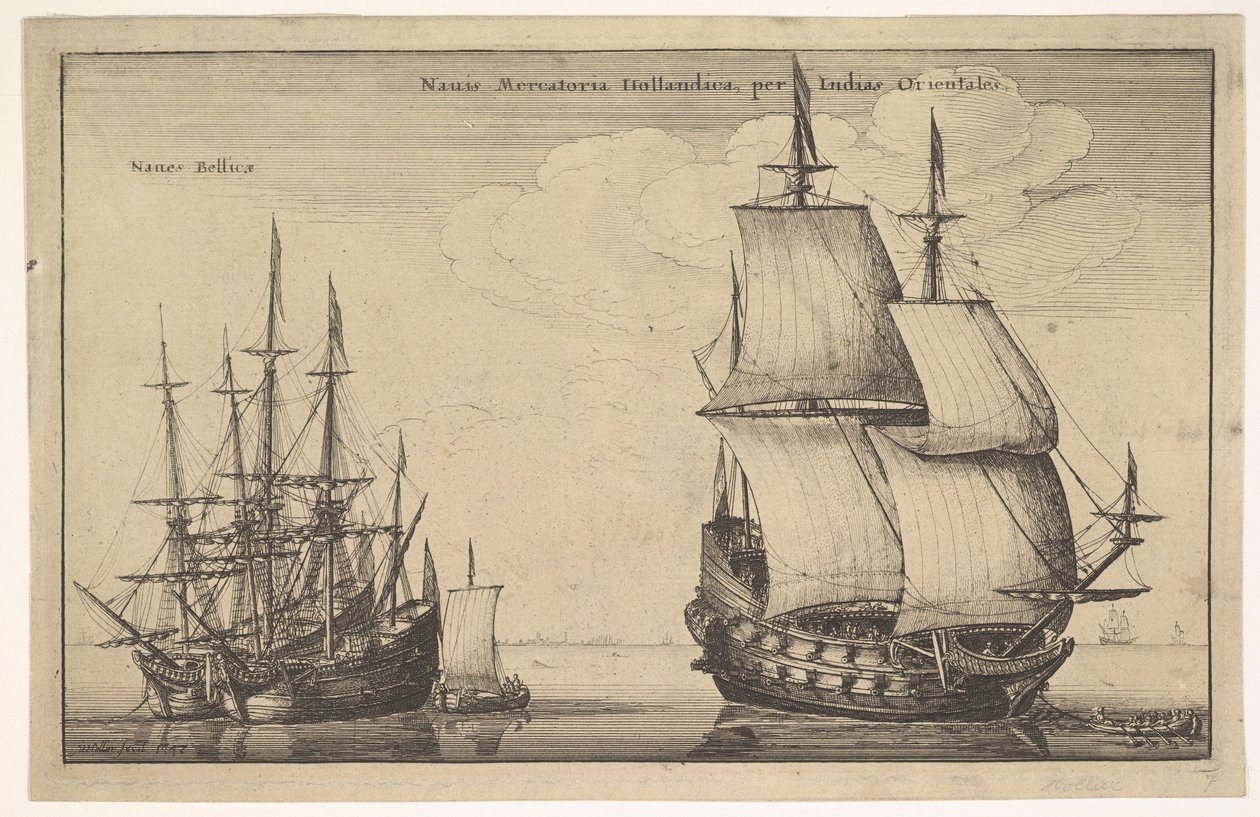 Holländsk ostindiefarare, 1647 av Wenceslaus Hollar