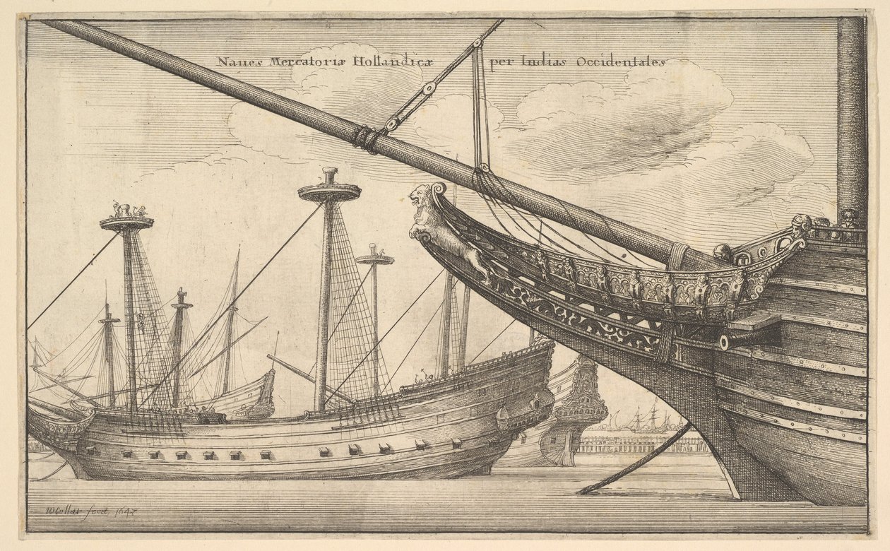 Holländsk västindiefarare, 1647 av Wenceslaus Hollar