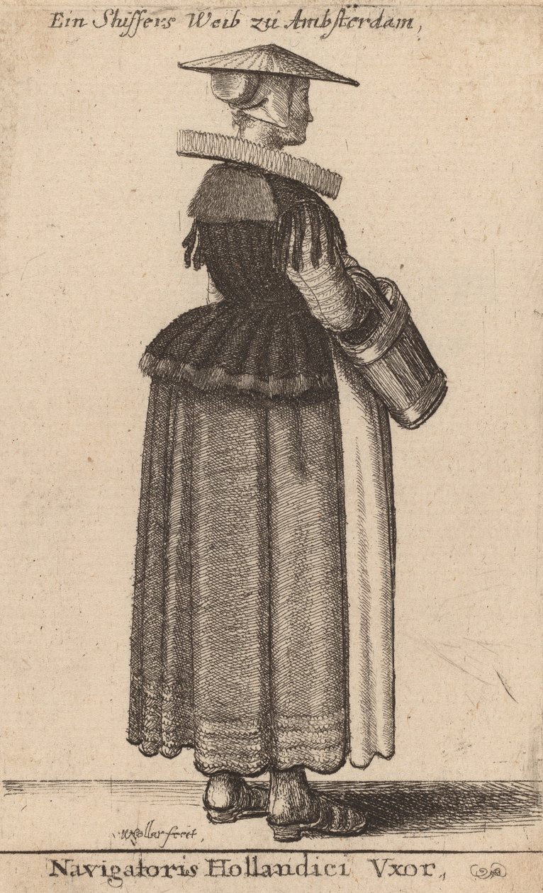Holländsk navigatörs fru av Wenceslaus Hollar