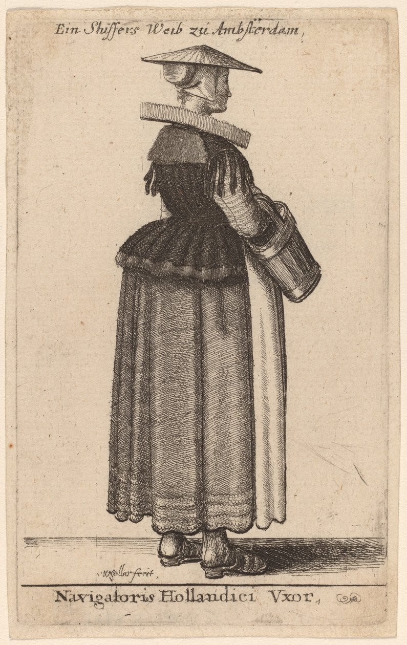 Holländsk navigatörs fru av Wenceslaus Hollar