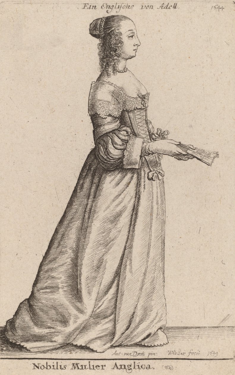 En ädel engelsk kvinna, 1649. av Wenceslaus Hollar