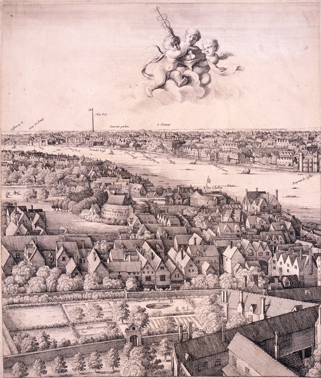 Panoramautsikt över London, c1670 av Wenceslaus Hollar