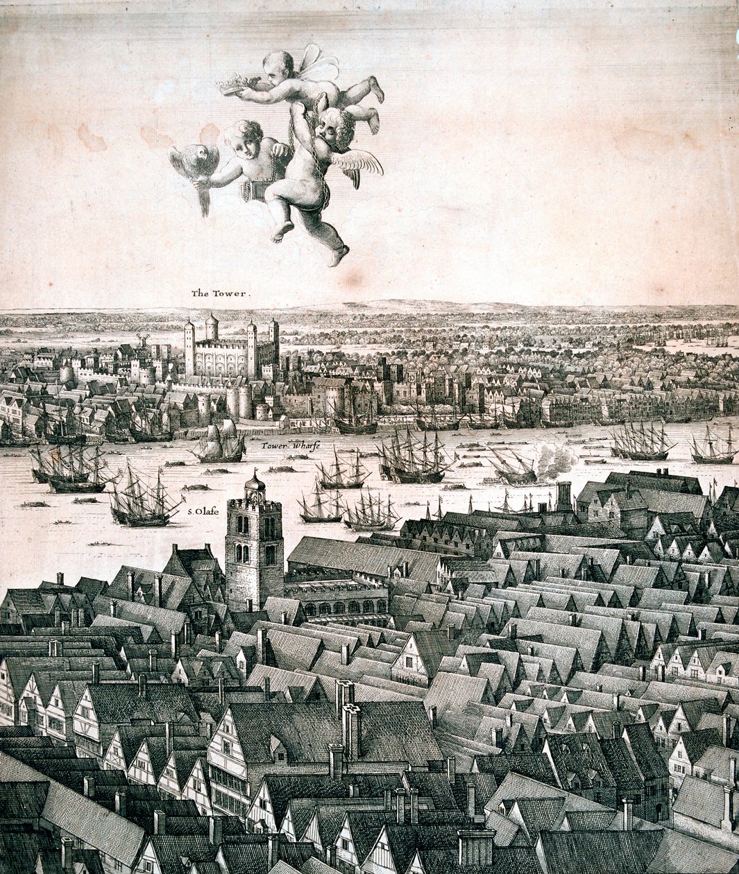 Panoramautsikt över London, c1670 av Wenceslaus Hollar