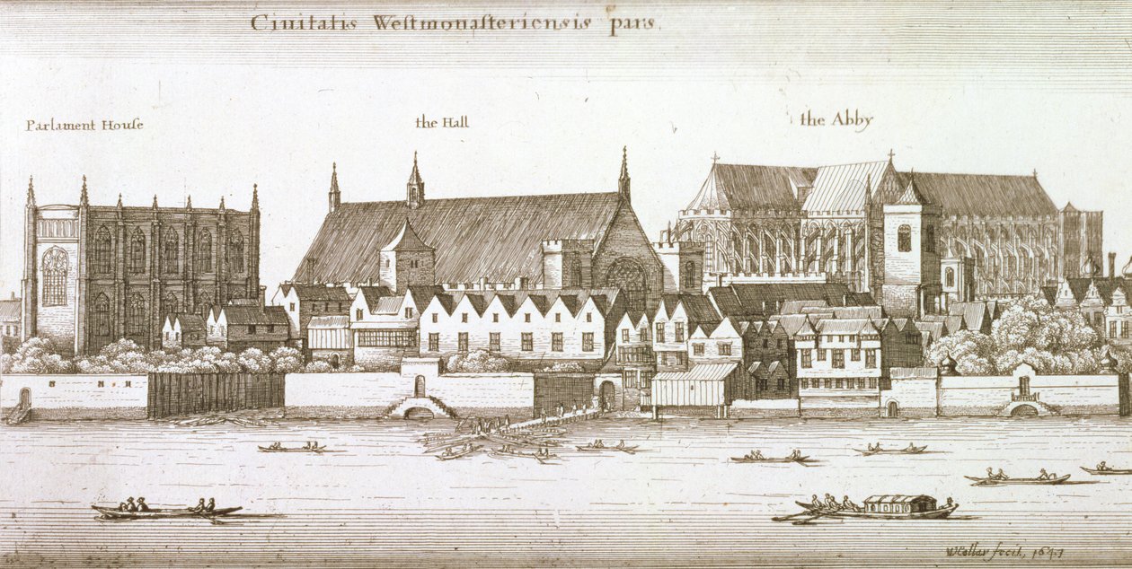 Del av City of Westminster, 1647 av Wenceslaus Hollar