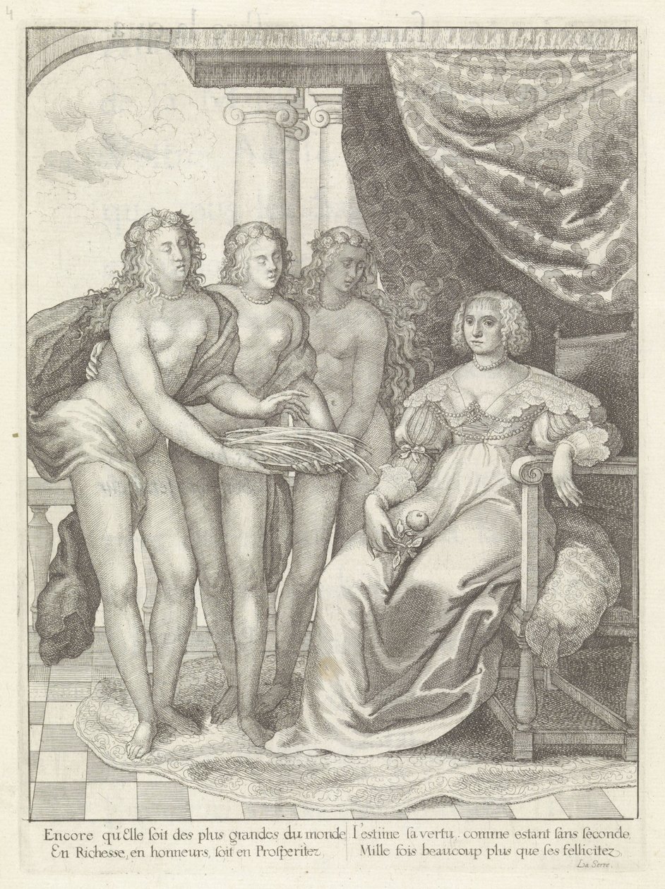 Porträtt av Amalia van Solms Historien om inträdet av den mest kristna kungens drottningmodern i Nederländernas förenade provinser. (serietitel) av Wenceslaus Hollar