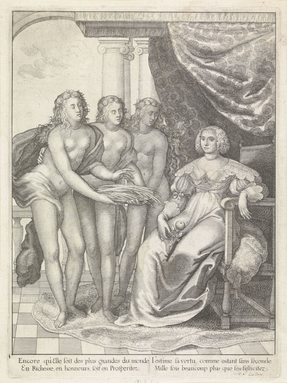 Porträtt av Amalia van Solms av Wenceslaus Hollar