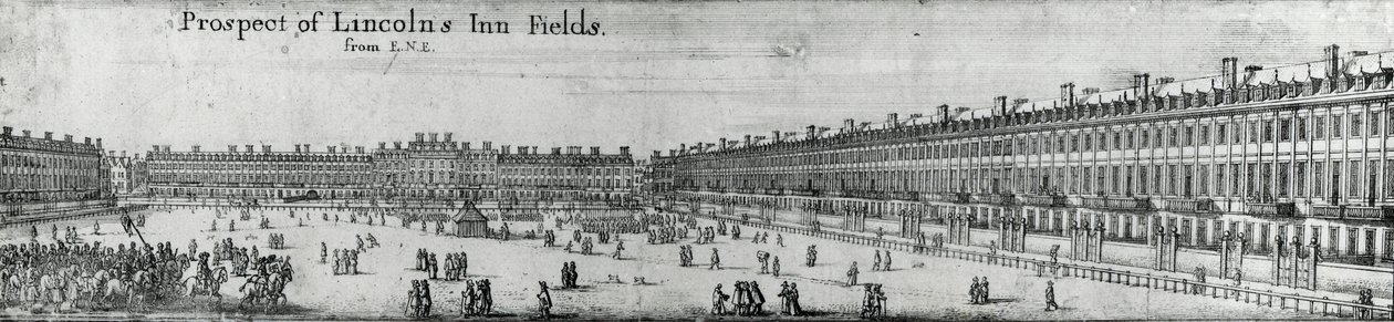 Prospekt av Lincolns Inn Fields, ca 1650 av Wenceslaus Hollar