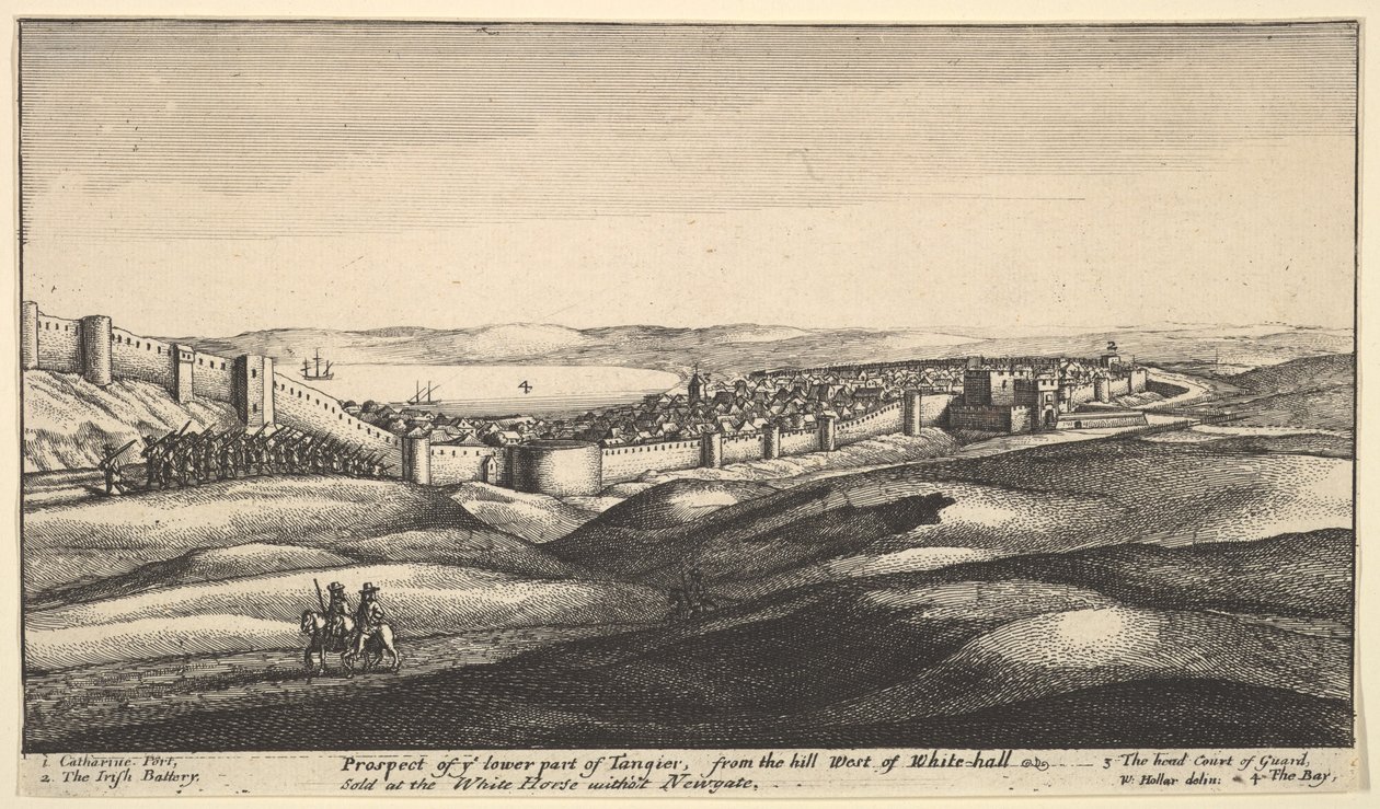 Prospekt av den nedre delen av Tanger, ca. 1670. av Wenceslaus Hollar