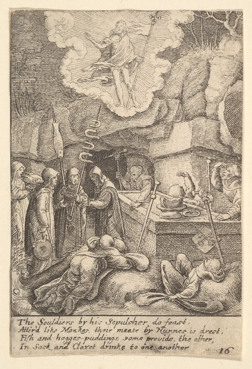 Uppståndelse, 1625-77. av Wenceslaus Hollar