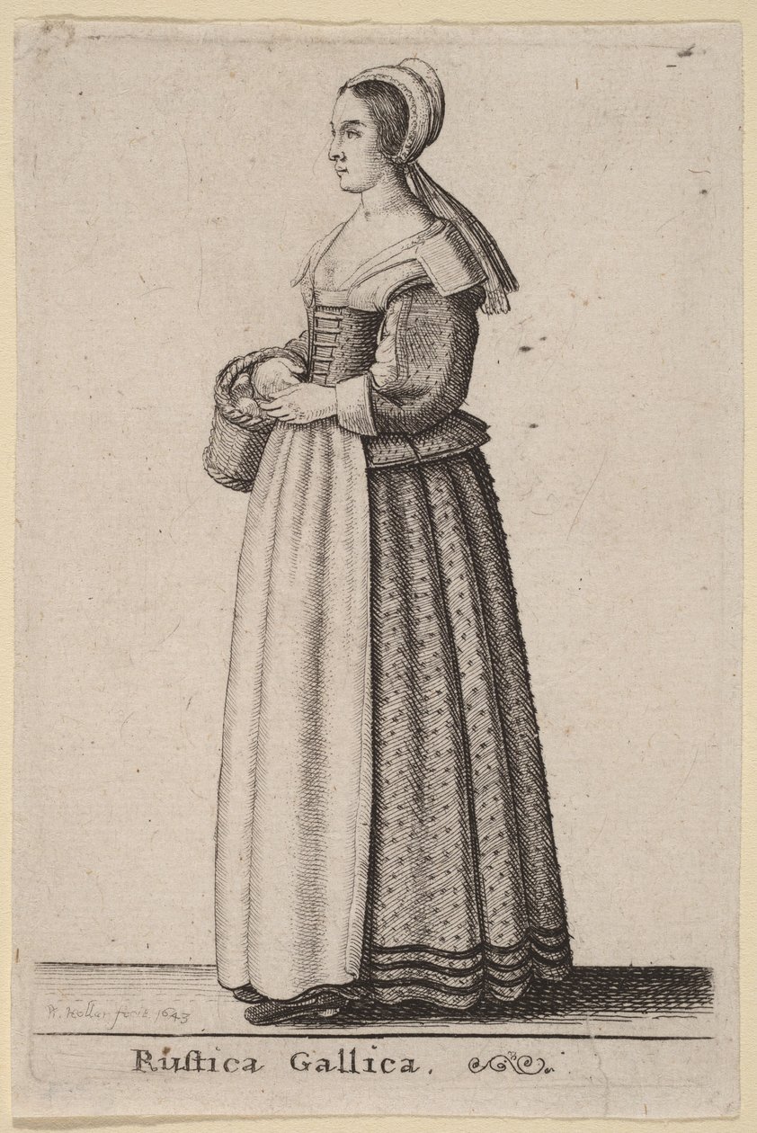 Gallisk lantlig scen av Wenceslaus Hollar
