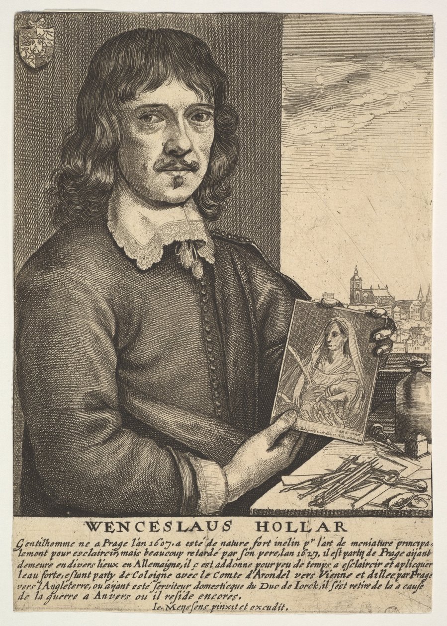 Självporträtt, 1600-talet. av Wenceslaus Hollar
