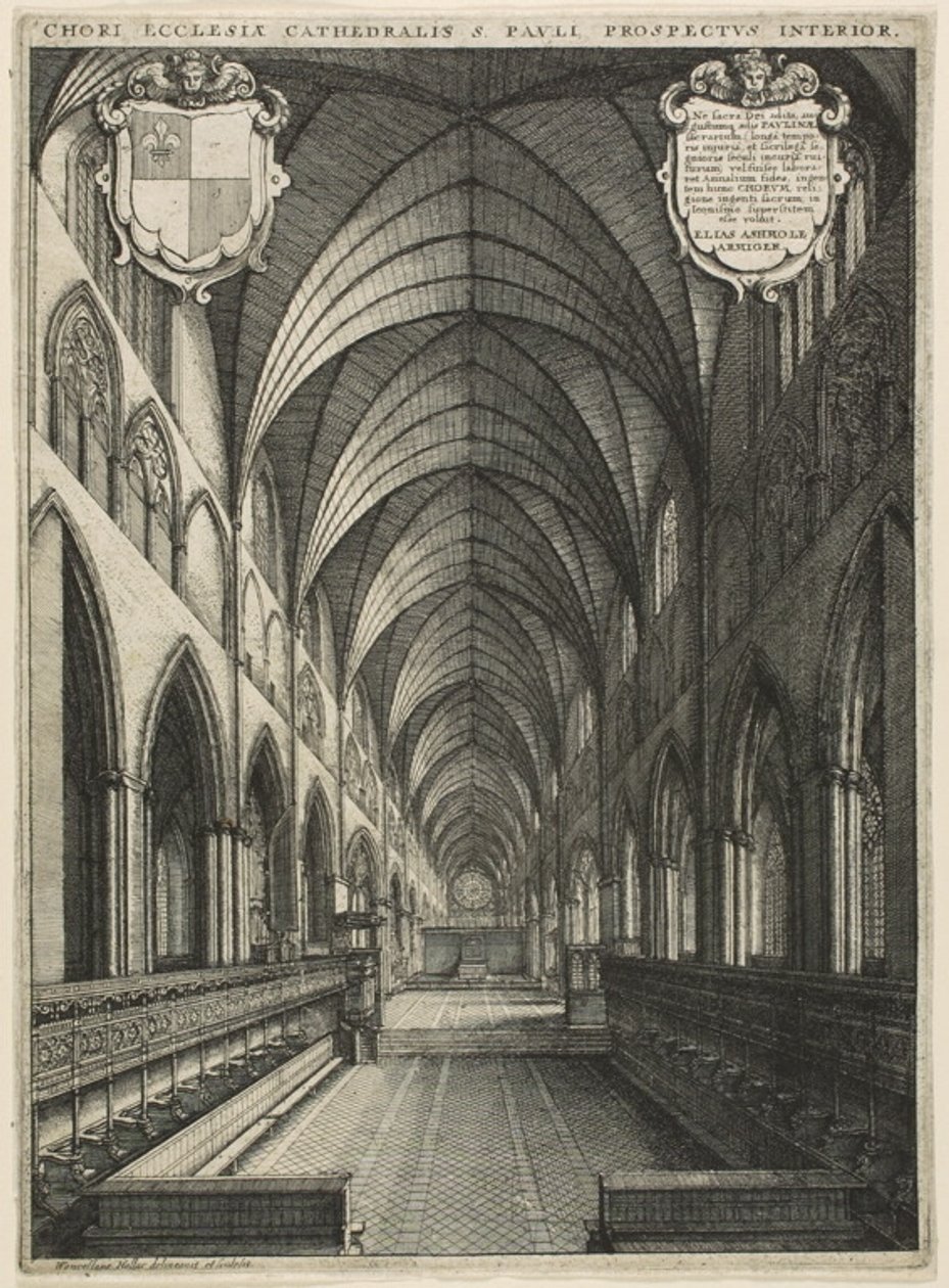 St Pauls kör av Wenceslaus Hollar