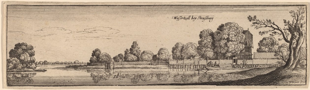 Strasbourg: A Toll House, ca. 1632. av Wenceslaus Hollar