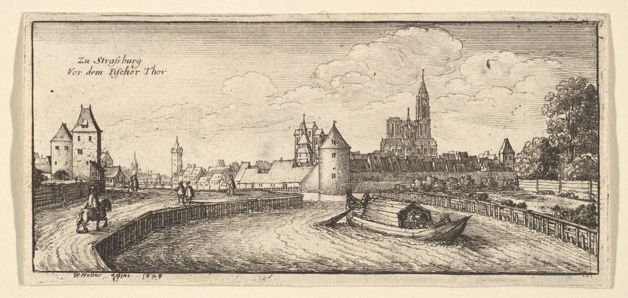 Strasbourg, ur "Tyska vyer" av Wenceslaus Hollar