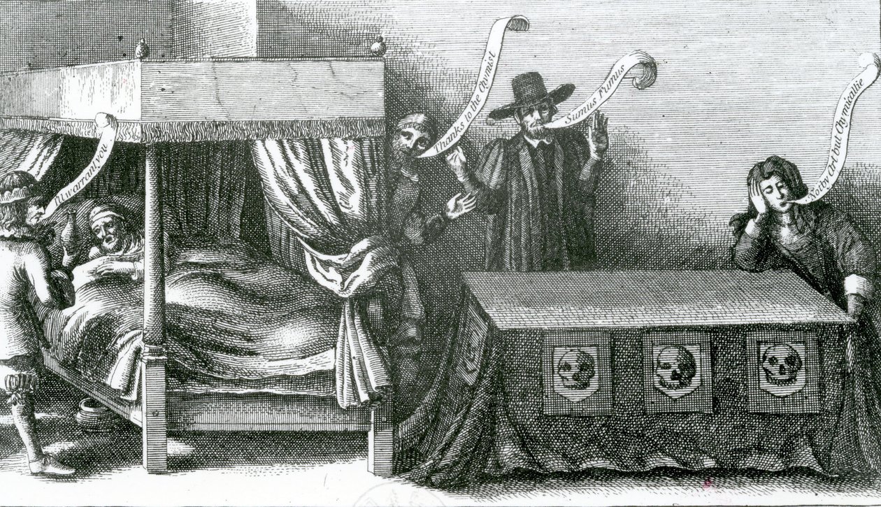 Kung James den förstas död, 1625 av Wenceslaus Hollar
