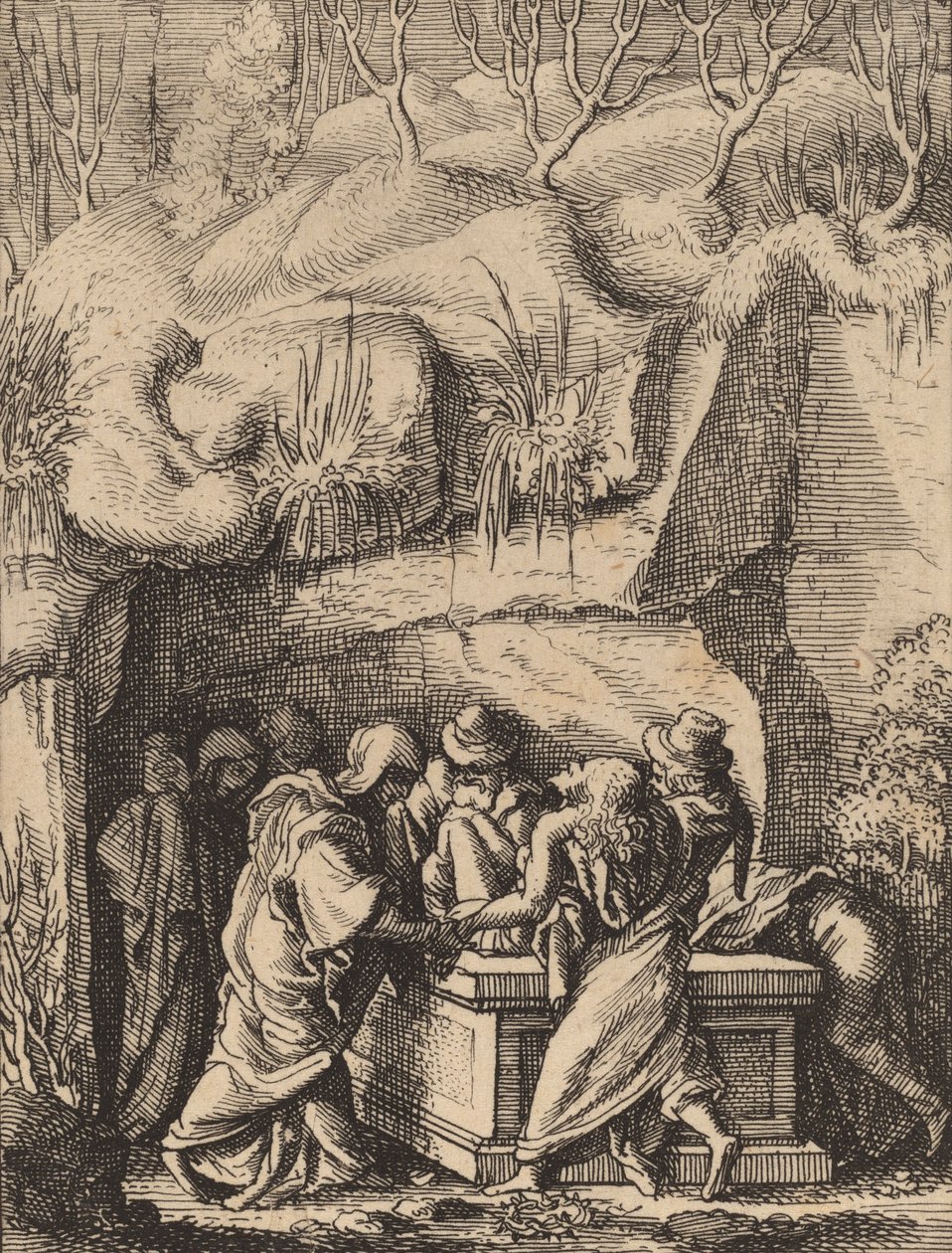 Gravläggningen. av Wenceslaus Hollar