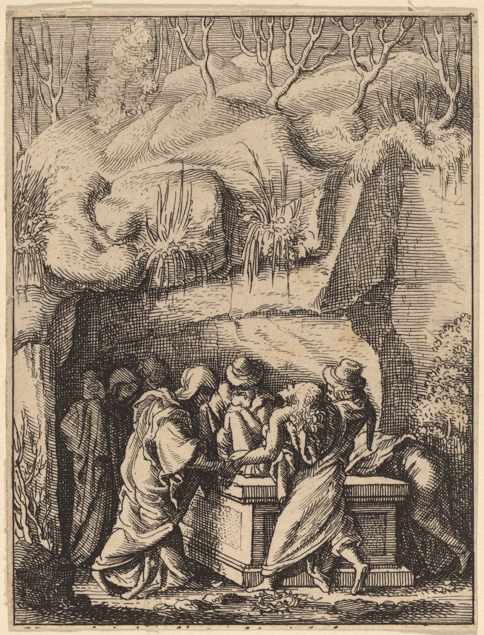 Gravläggningen av Wenceslaus Hollar