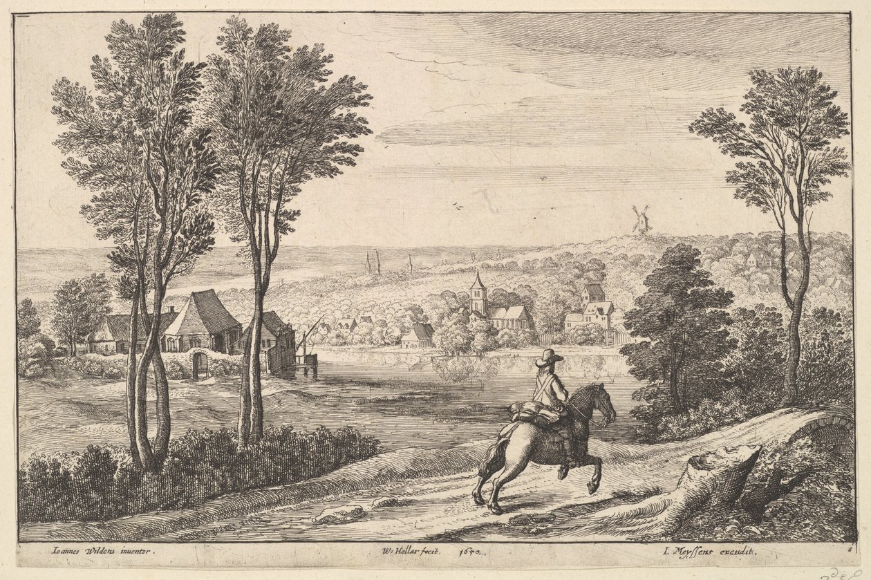 Ryttaren, 1650. av Wenceslaus Hollar