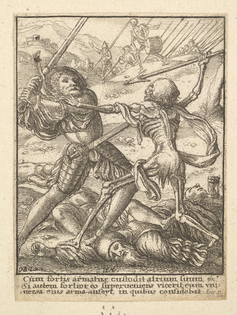 Riddaren, från Dödsdansen, 1651. av Wenceslaus Hollar