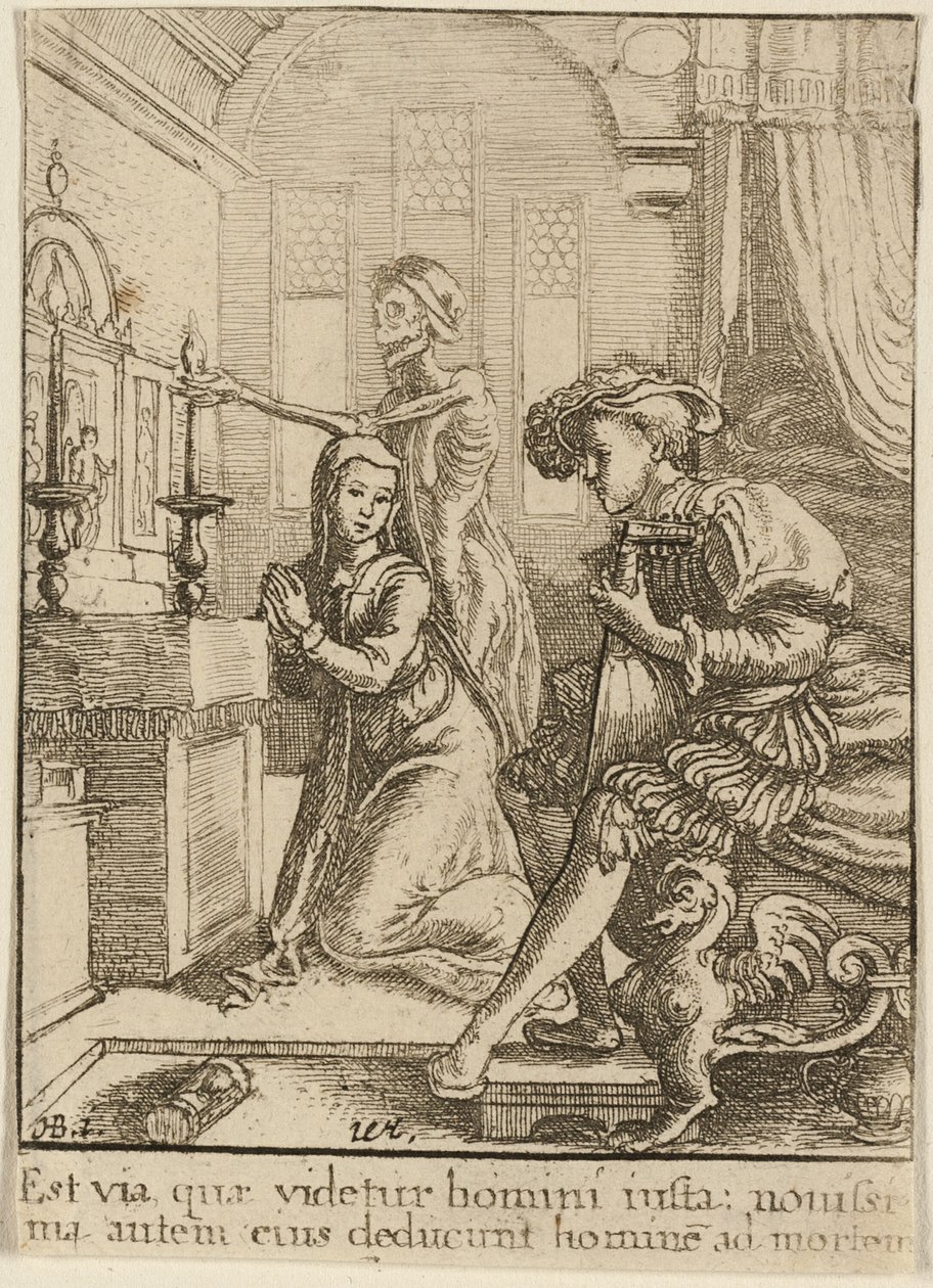 Nunnan och döden av Wenceslaus Hollar