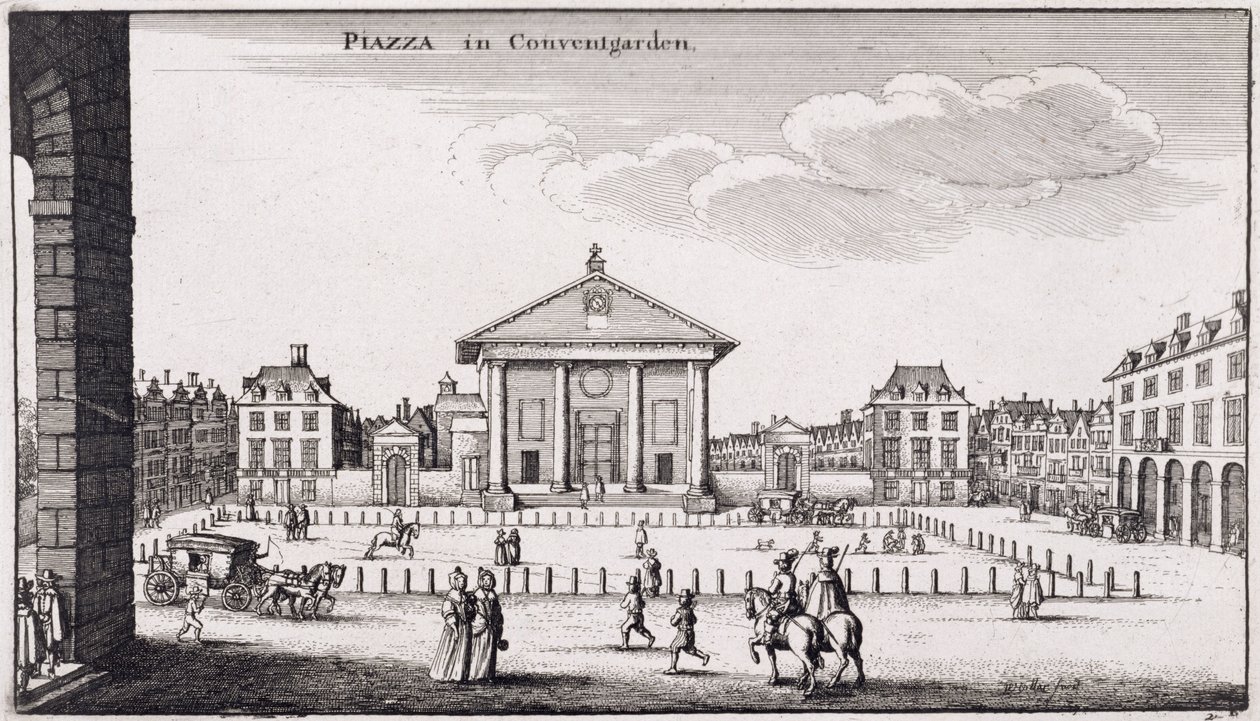 Piazza i Covent Garden, 1647 av Wenceslaus Hollar