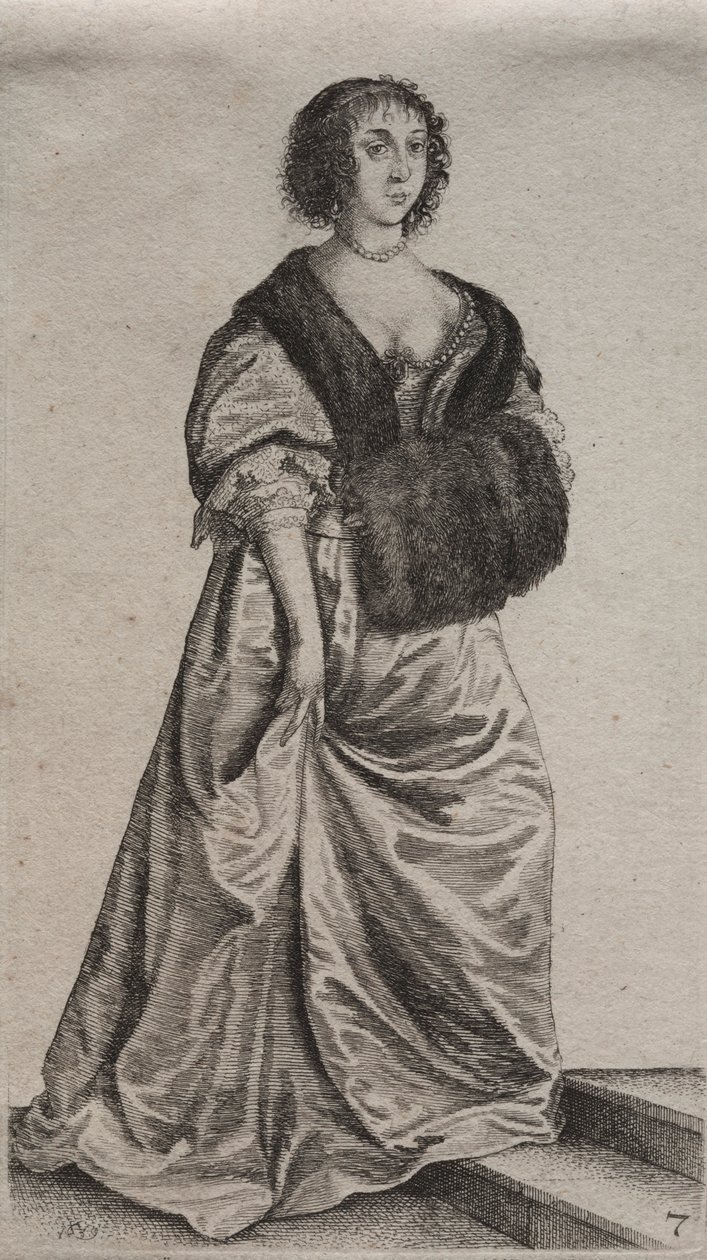 Engelska kvinnors flera vanor, från adeln till landets kvinnor, 1639. av Wenceslaus Hollar