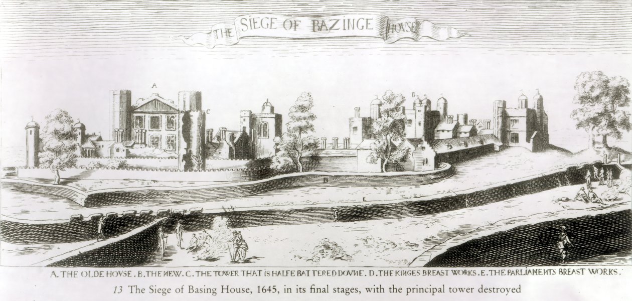 Belägringen av Basing House, 1645 av Wenceslaus Hollar