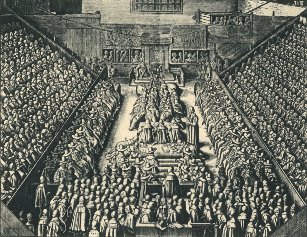 "Rättegången mot jarlen av Strafford i Westminster Hall, 1641", 1947. av Wenceslaus Hollar