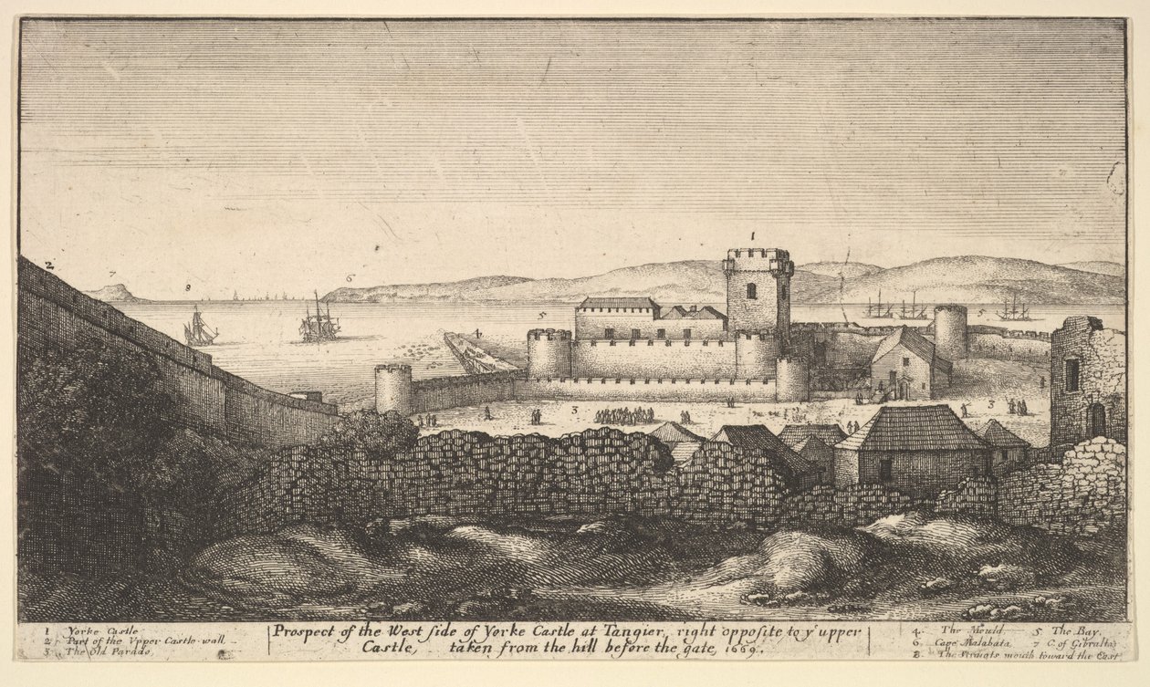 The West Side of Yorke Castle, 1669. av Wenceslaus Hollar