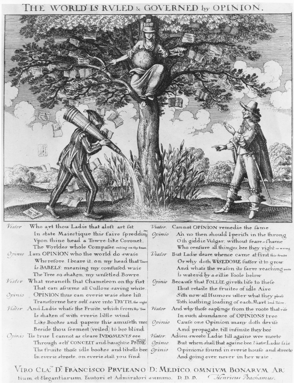 Världen styrs och styrs av opinion av Wenceslaus Hollar