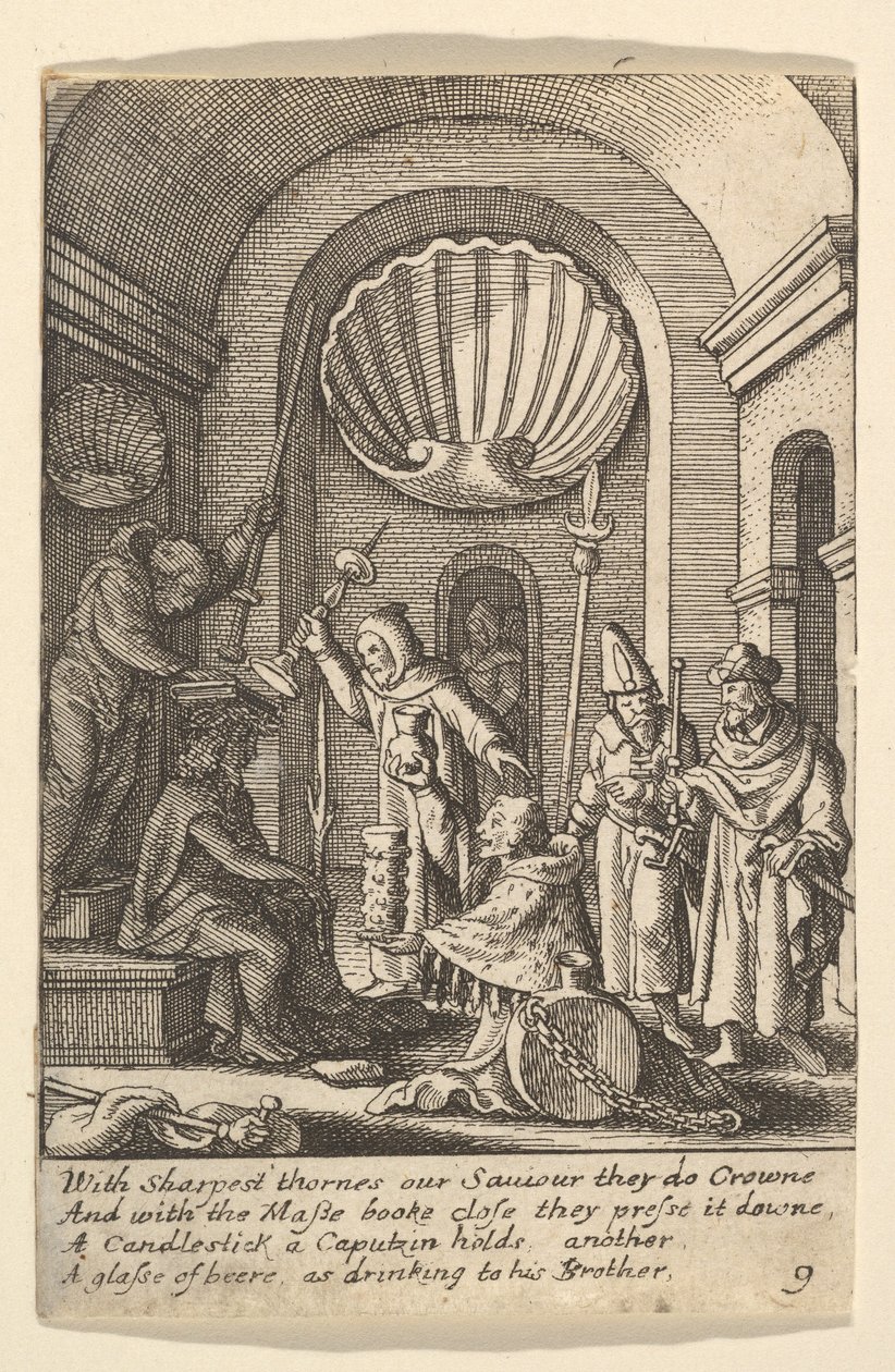 Kristi hån, 1625-77. av Wenceslaus Hollar
