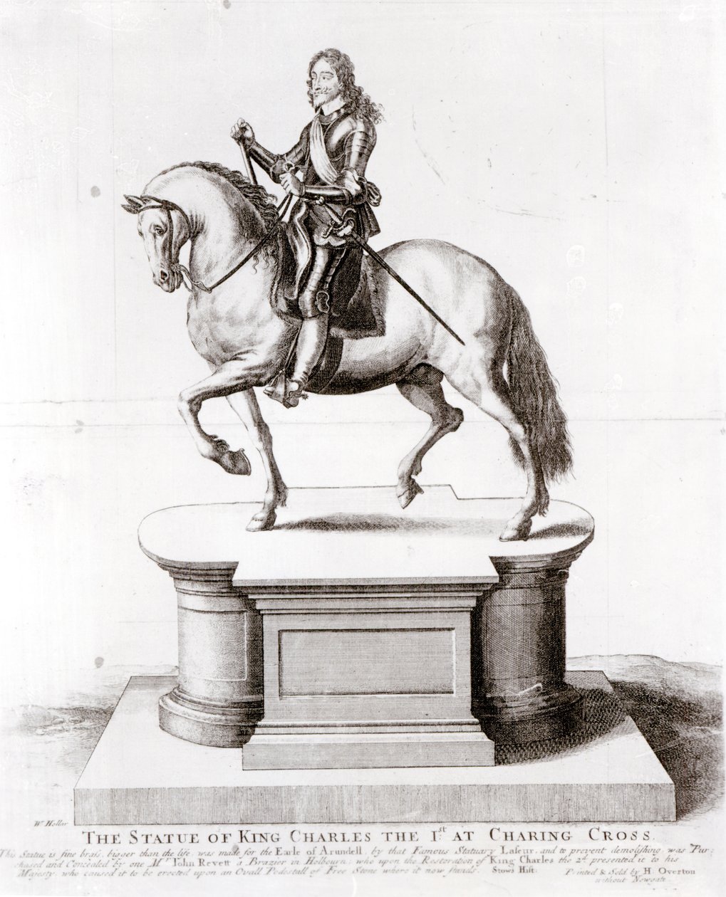 Statyn av kung Karl den förste vid Charing Cross av Wenceslaus Hollar