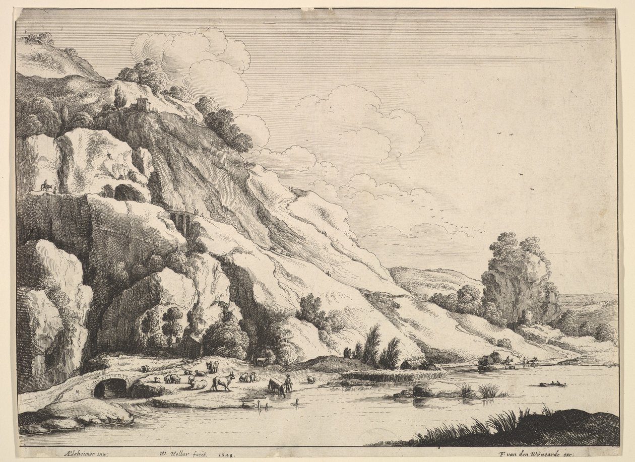 Stenbron, 1649. av Wenceslaus Hollar