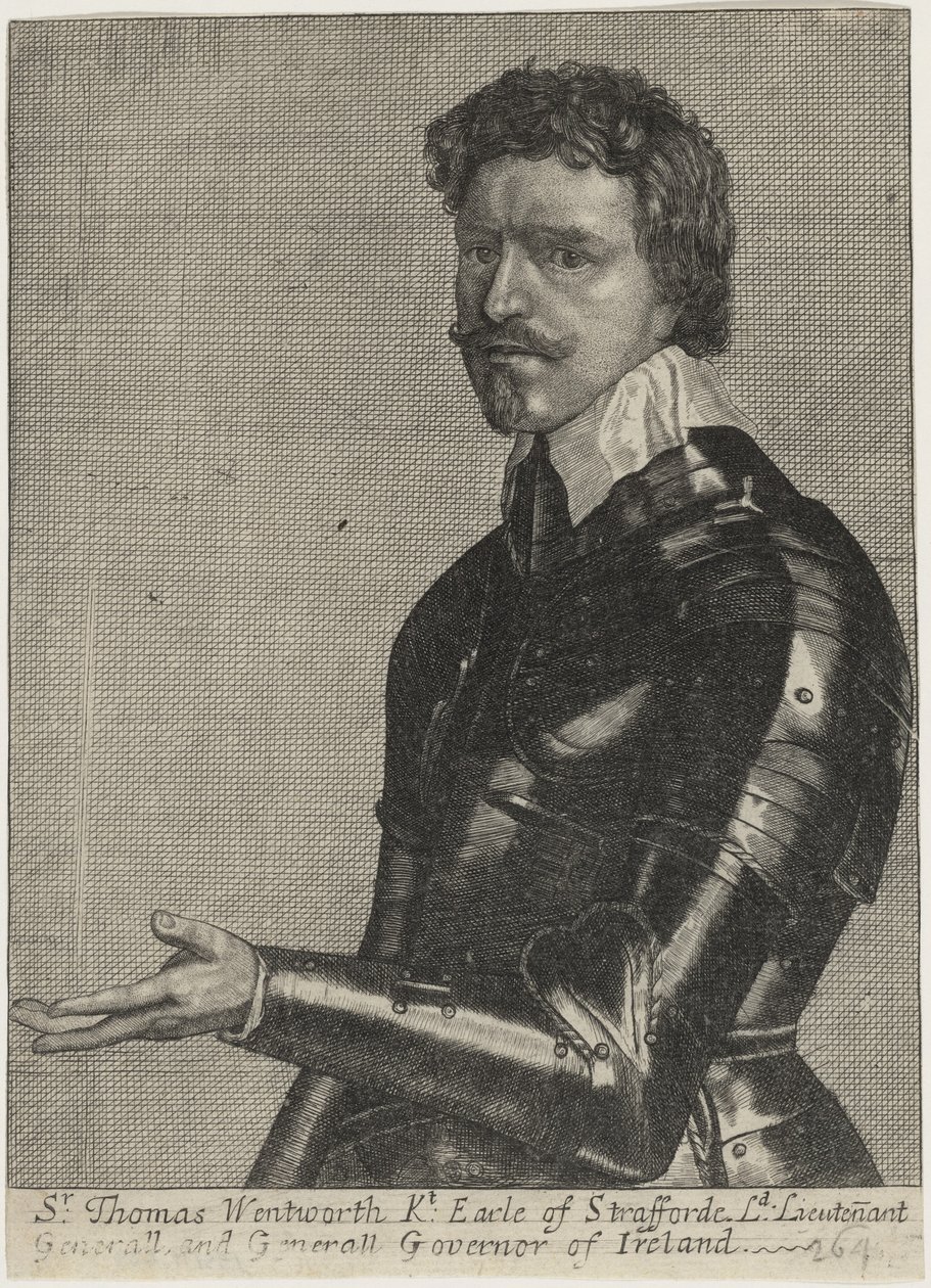 Thomas Wentworth, förste earl av Strafford av Wenceslaus Hollar