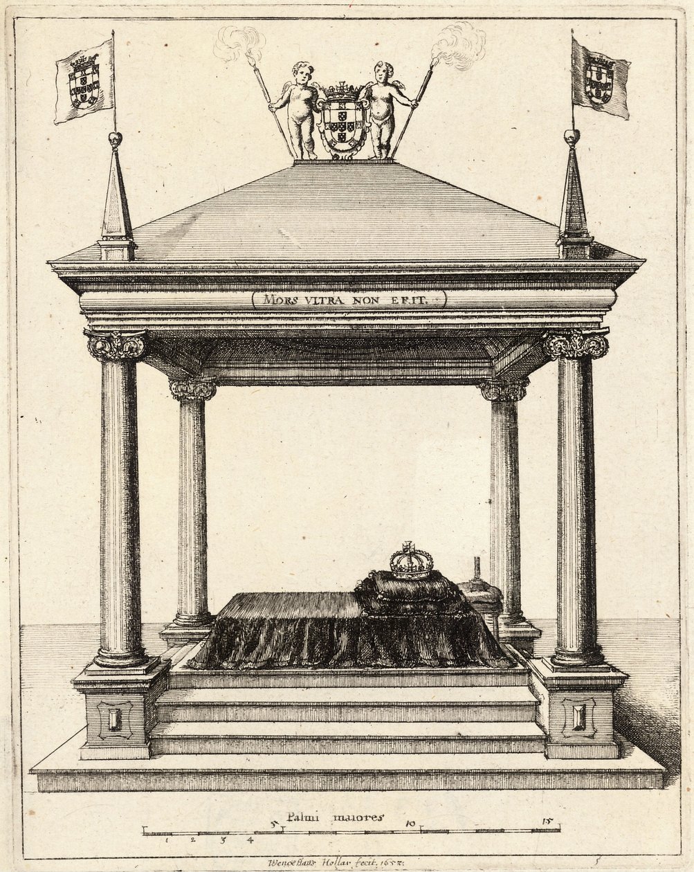 Prins Theodosius de Braganças grav Tillstånd 2 av Wenceslaus Hollar