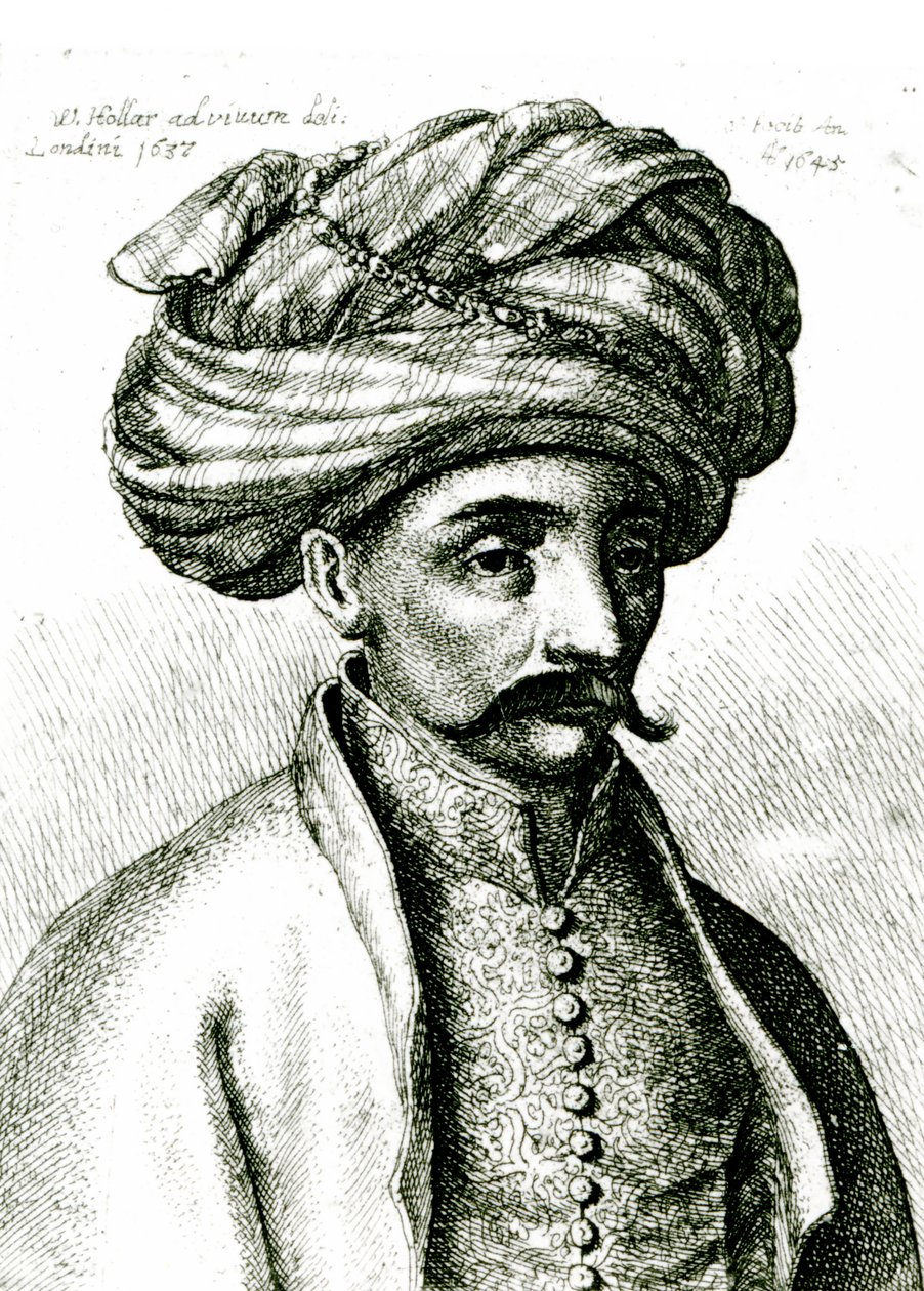 Turks huvud, 1645 av Wenceslaus Hollar