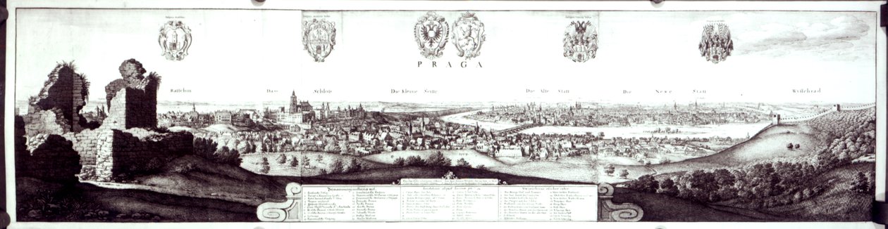 Utsikt över Prag, 1649 av Wenceslaus Hollar